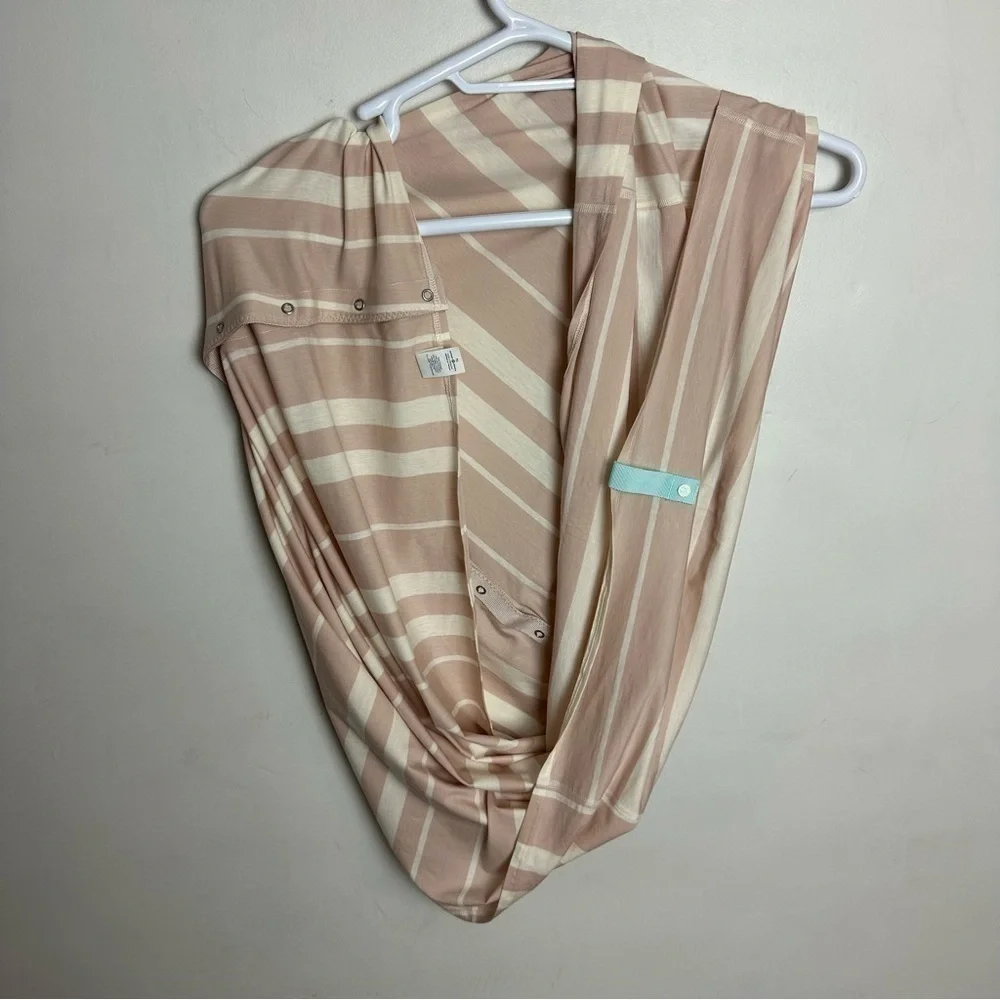 Lululemon Vinyasa Scarf One Size Pima Cotton Striped light pink & cream